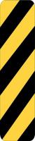 41G450 Traffic Sign, 24 x 6In, Black/Orange