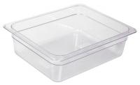 41G548 Food Pan, Polycarbonate, Half, 12-3/4 In