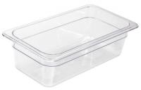 41G553 Food Pan, Polycarbonate, Third, 12-3/4 In