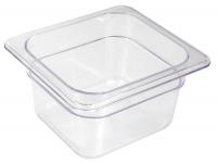 41G556 Food Pan, Polycarbonate, Sixth, 7 In