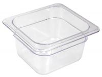 41G558 Food Pan, Polycarbonate, Sixth, 7 In