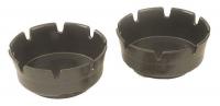 41G565 Ash Tray, 4 In L, Black, Melamine, PK 12