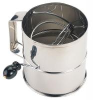 41G575 Flour Sifter, Stainless Steel, 6-1/4 In