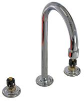 41H826 Lav Faucet, Two Handle Wide, Low LeadBrass