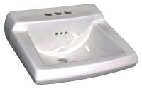 41H861 Lavatory Sink, Wall, White