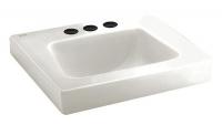 41H864 Lavatory Sink, Wall Concealed, White