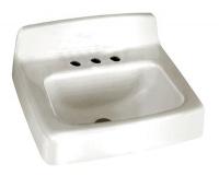 41H882 Lavatory Sink, Wall, White