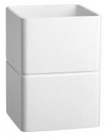 41N721 Waste Basket, 7-1/4x7-1/4x10In, White, PK6