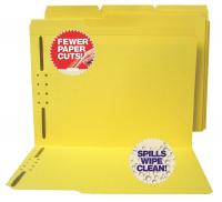 41N812 File Folders with Fasteners, Yellow, PK50