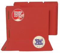 41N813 File Folders with Fasteners, Red, PK50
