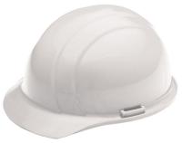 41N911 Hard Hat, Front Brim, Wh, 4-pt.Slide-Lock