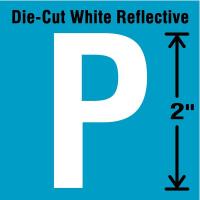 41P993 Letter Label, P, White, PK 5