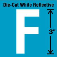 41R020 Letter Label, F, White, PK 5