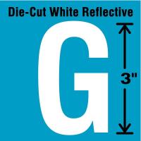 41R021 Letter Label, G, White, PK 5