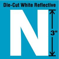 41R028 Letter Label, N, White, PK 5