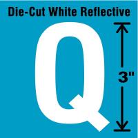 41R031 Letter Label, Q, White, PK 5