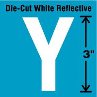 41R039 Letter Label, Y, White, PK 5