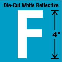 41R056 Letter Label, F, White, PK 5