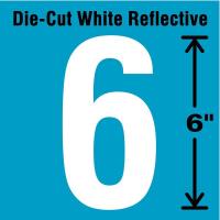 41R083 Number Label, 6, White