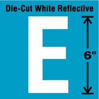 41R091 Letter Label, E, White