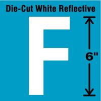 41R092 Letter Label, F, White