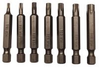 42W689 Power Torx Bit Set, 1/4 in, Steel, 7 Pc