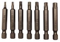 42W689 Power Torx Bit Set, 1/4 in, Steel, 7 Pc