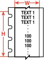 42X298 Thermal  Label, 0.24 In. W x 300 Ft. L