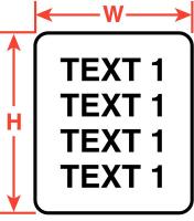 42X472 Thermal Label, 1 In. L x 1-3/4 In. W