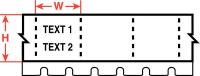 42X443 Thermal Label, 3/5 In. L x 3/8 In. W