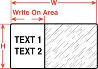 42X464 Thermal Label, 1/2 In. L x 2-1/5 In. W