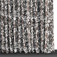 42X528 Shower Curtain , Brown, Polyester, 72 In