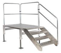 43X965 Stair Unit, Alum, 4 to 5 Steps, 1000 lb Cap