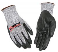 43Y020 Cut Resistant Gloves, Gray/Black, L, PR
