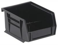 43Y402 Stack and Hang Bin, PP, 4-3/8x4-1/8x3, Blk