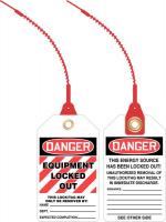 43Z175 Loop n Lock Danger Tag, 5-7/8x3-3/8, PK 10