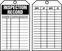 43Z228 Inspection Tag By The Roll, 6.25x3, PK 100