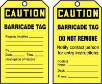 43Z241 Caution Tag By The Roll, 6-1/4 x 3, PK 250