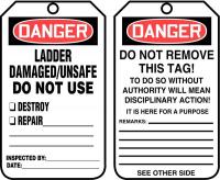 43Z337 Danger Tag, 5-3/4 x 3-1/4, PK 25