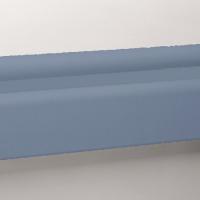 43Z476 3 pc., Wall Rail, Vinyl, Windor Blue, 144In