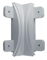 43Z962 Inside Corner, Silver-Gray, 5 x 1-1/16In