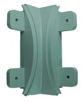 43Z963 Inside Corner, Teal, 5 x 1-1/16In