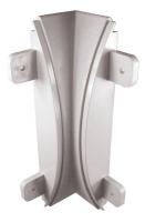 43Z986 Inside Corner, Silver-Gray, 8 x 1-3/4In