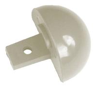 44A011 End Cap, Eggshell, 1-1/8 x 1-1/16In
