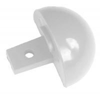 44A014 End Cap, Linen White, 1-1/8 x 1-1/16In