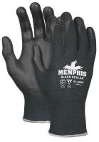 44A879 Impact Gloves, L, Red/White/Black, PR
