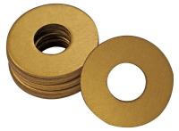 44C506 Grease Fitting Washer, 1/4 In., Gold, PK25