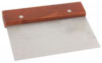 44F726 Dough Scraper, Steel/Wood, 6-1/2 In