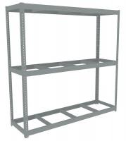 44P140 Boltless Shelving, Starter, 96x18, 3 Shelf