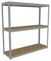 44P246 Boltless Shelving, 96x18, Particleboard